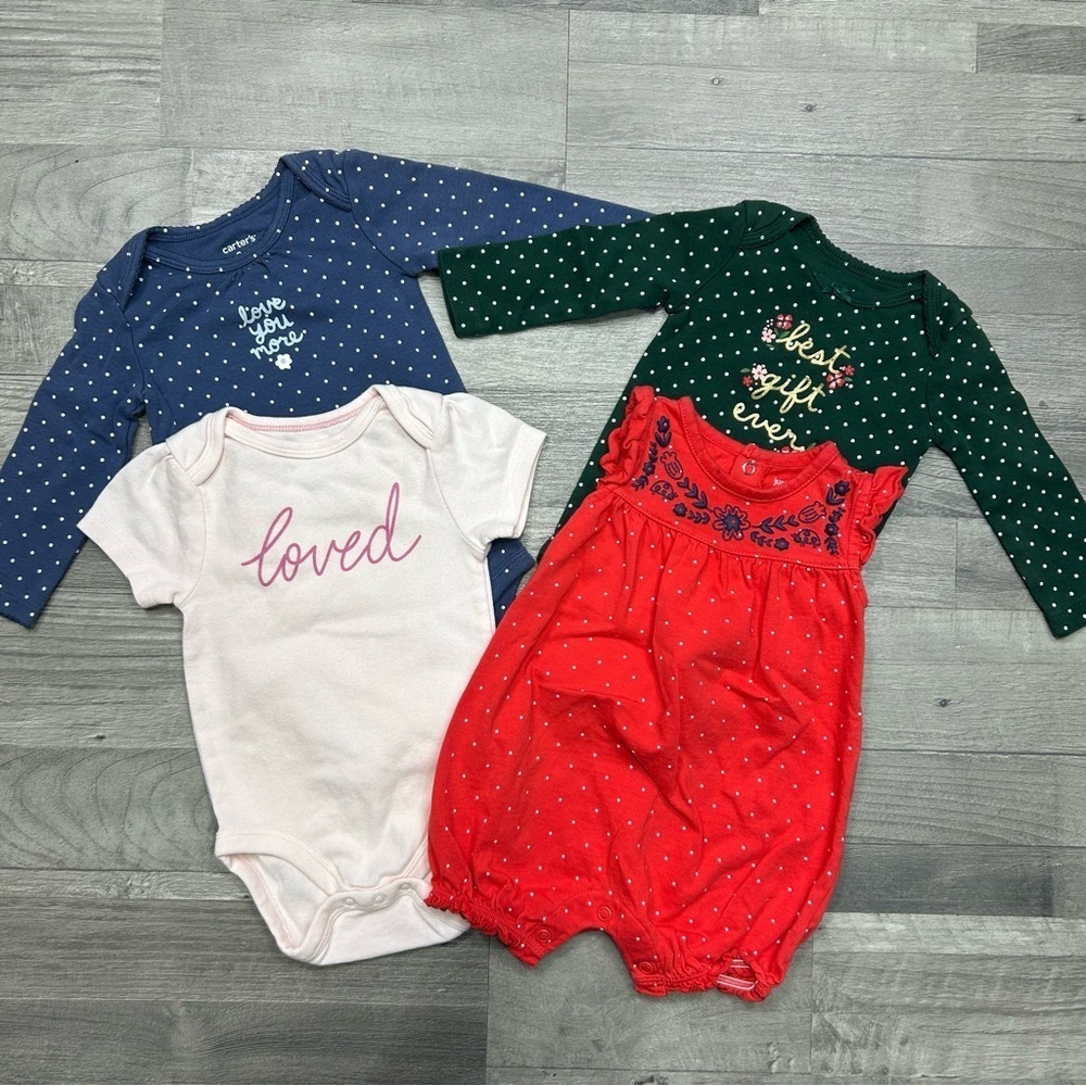 Carter's Long Sleeve and Short Sleeve Bodysuits 6-9M